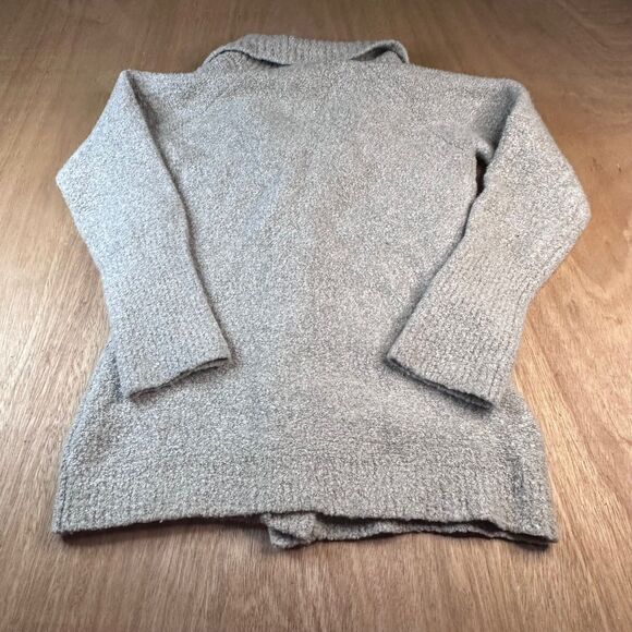 Moda International Wool Blend Boucle Cardigan Gray Brown Button Sweater L - Picture 2 of 4